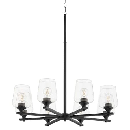 Quorum International Veno 8 Light 32" Wide Chandelier Matte Black