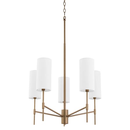 Quorum International Hamilton 5 Light 24" Wide Chandelier Dark Brass