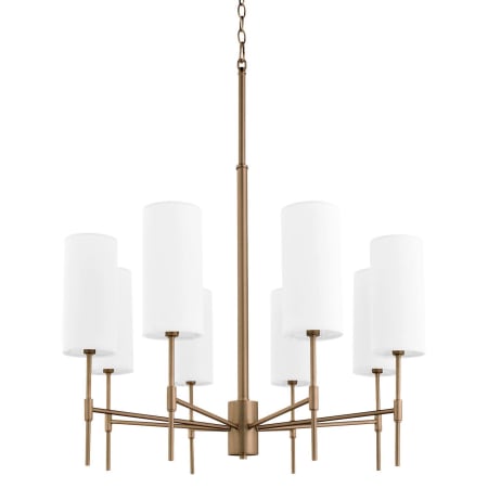 Quorum International Hamilton 8 Light 28" Wide Chandelier Dark Brass