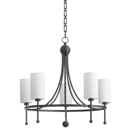 Quorum International Lee Boulevard 5 Light 28" Wide Ring Chandelier Matte Black