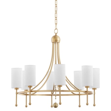 Quorum International Lee Boulevard 8 Light 33" Wide Ring Chandelier Aged Brass