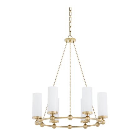 Quorum International Cassini 6 Light 30" Wide Beaded Candle Style Chandelier Aged Brass