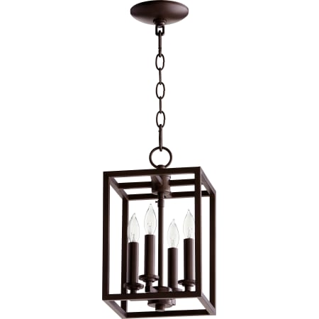 Quorum International 4 Light 8" Wide Taper Candle Chandelier Oiled Bronze