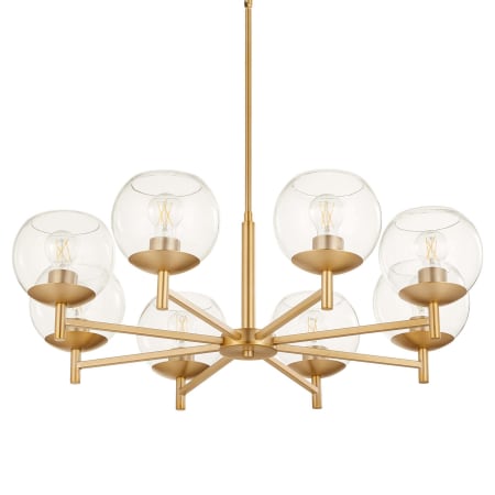 Quorum International Lyon 8 Light 34" Wide Chandelier Aged Brass