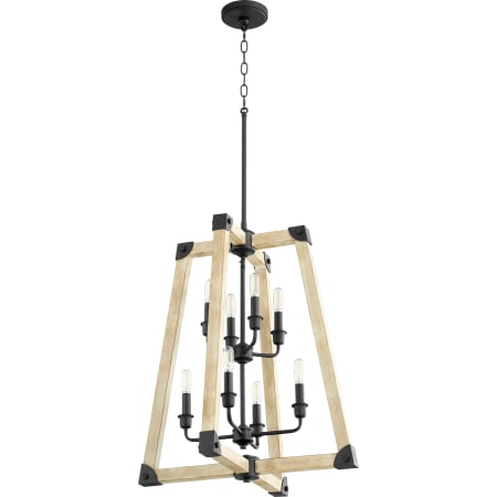 Quorum International Alpine 8 Light 22" Wide Chandelier Noir / Driftwood