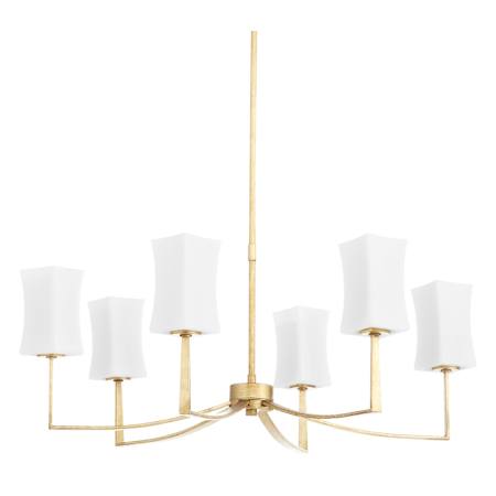 Quorum International Wallinger 6 Light 33" Wide Chandelier Gold Leaf