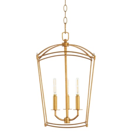 Quorum International Mantle 3 Light 12" Wide Pendant Gold Leaf