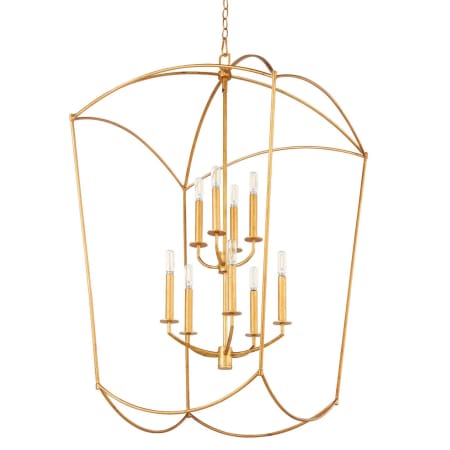 Quorum International Mantle 9 Light 25" Wide Pendant Gold Leaf