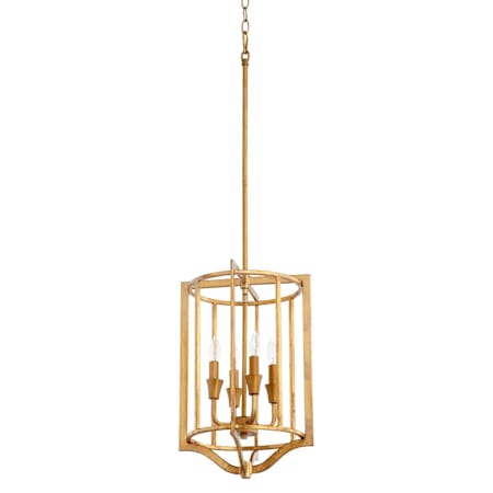 Quorum International Marquee 4 Light 12" Wide Taper Candle Pendant Gold Leaf