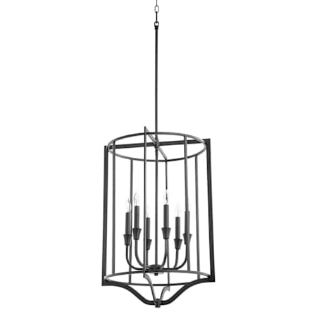 Quorum International Marquee 6 Light 18" Wide Taper Candle Pendant Textured Black