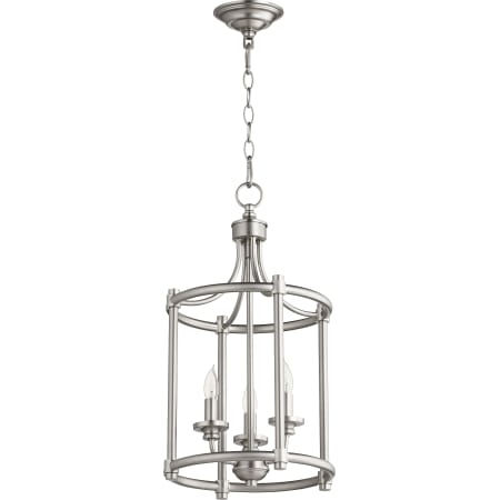 Quorum International Rossington 3 Light 12" Wide Taper Candle Chandelier Satin Nickel