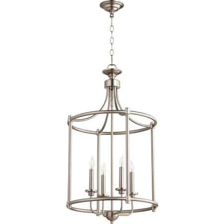 Quorum International Rossington 4 Light 18" Wide Taper Candle Chandelier Satin Nickel