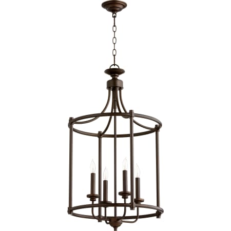 Quorum International Rossington 4 Light 18" Wide Taper Candle Chandelier Oiled Bronze