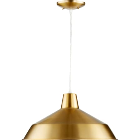 Quorum International Single Light 16" Wide Pendant Aged Brass