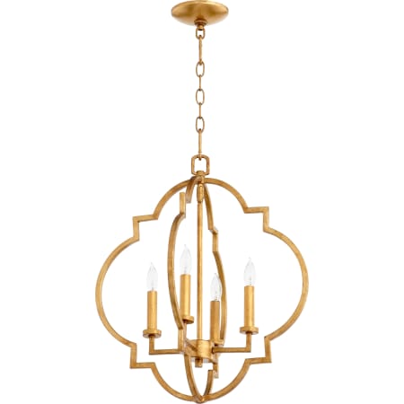 Quorum International Dublin 4 Light 18" Wide Pendant Gold Leaf