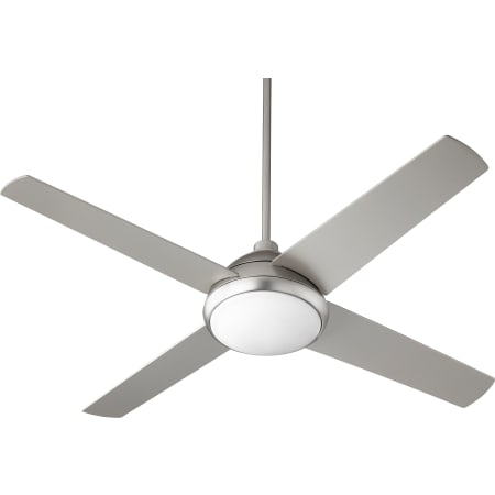 Quorum International Quest 52" 4 Blade Indoor Ceiling Fan with Light Kit and Wall Control Satin Nickel