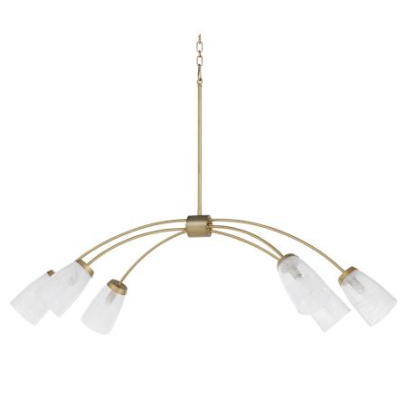 Quorum International Wallinger 6 Light 48, 49" Wide Chandelier Aged Brass