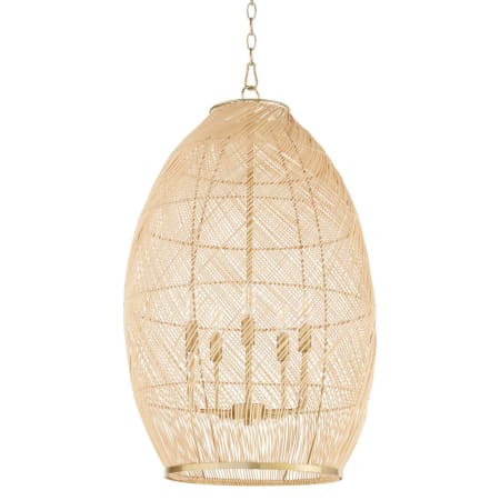 Quorum International Rattan 5 Light 19" Wide Pendant Aged Brass
