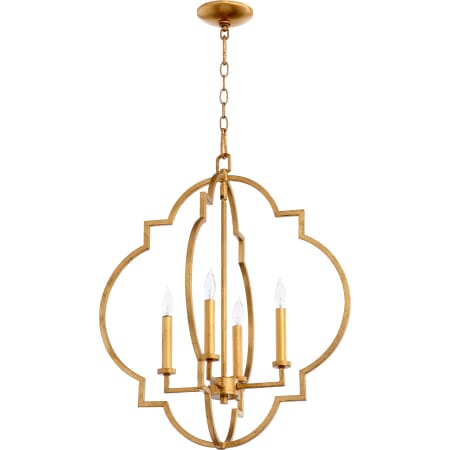 Quorum International Dublin 4 Light 22" Wide Pendant Gold Leaf