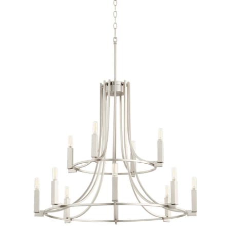 Quorum International Olympus 12 Light 32" Wide Ring Chandelier Satin Nickel