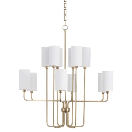 Quorum International Charlotte 12 Light 37" Wide Chandelier Aged Brass