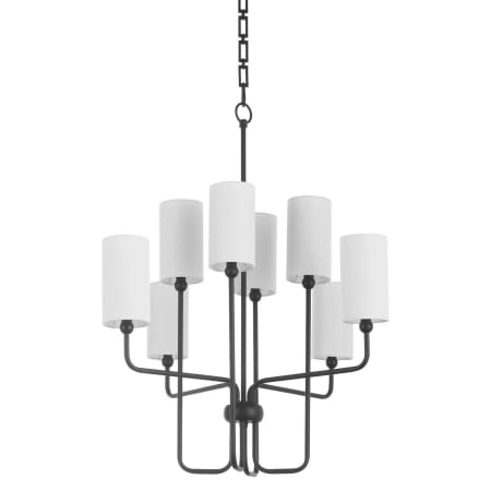 Quorum International Charlotte 8 Light 30" Wide Chandelier Matte Black