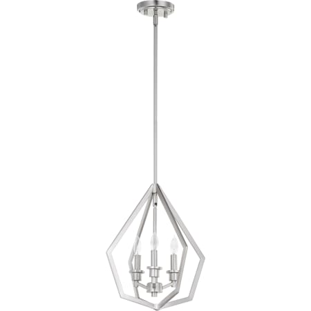 Quorum International Knox 3 Light 14" Wide Pendant Satin Nickel