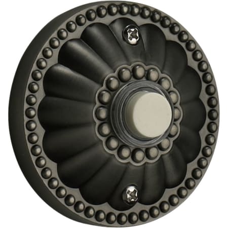 Quorum International Lighted Round Surface Mount Button Antique Silver