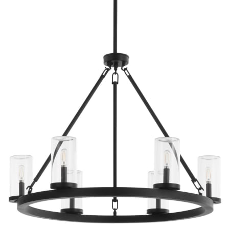 Quorum International Gentry 6 Light 32" Wide Ring Chandelier Matte Black