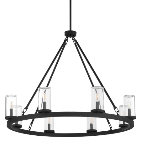 Quorum International Gentry 8 Light 42" Wide Ring Chandelier Matte Black