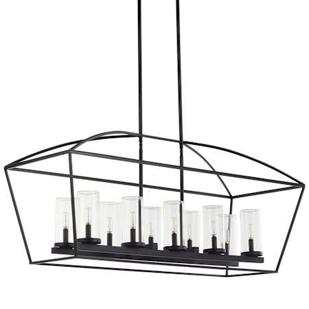 Quorum International Odeon 10 Light 48" Wide Linear Chandelier Matte Black