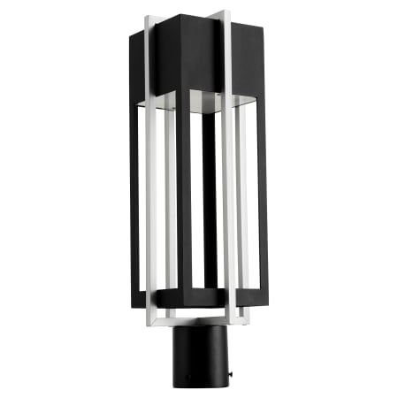 Quorum International Al Fresco 22" Tall LED Outdoor Single Head Post Light Noir / Brushed Aluminum