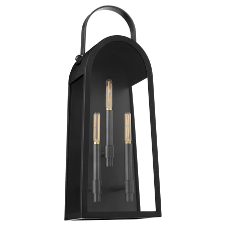 Quorum International Arpeggio 3 Light 25" Tall Outdoor Wall Sconce Matte Black
