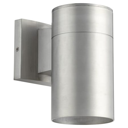 Quorum International Cylinder 7" Tall Outdoor Wall Sconce Brushed Aluminum