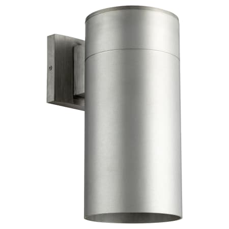 Quorum International Cylinder 12" Tall Outdoor Wall Sconce Brushed Aluminum