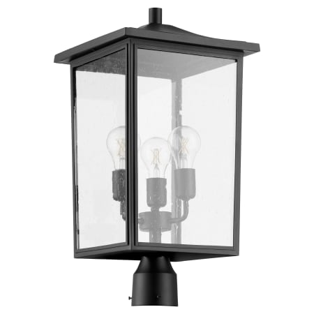 Quorum International Riverside 3 Light 22" Tall Outdoor Single Head Post Light Noir