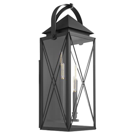 Quorum International Weir 3 Light 30" Tall Outdoor Wall Sconce Matte Black