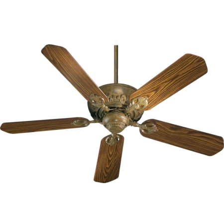 Quorum International Energy Star Rated Renaissance Indoor Ceiling Fan from the Chateaux Collection Ancient Gold