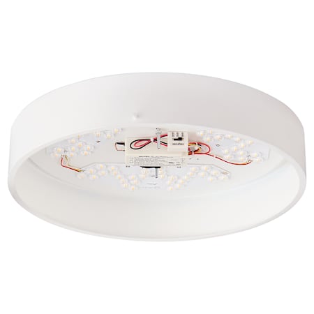 Quorum International Legend 15" Wide LED Flush Mount Drum Ceiling Fixture without Shade Studio White