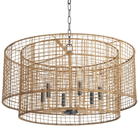 Quorum International Abaca 6 Light 30" Wide Pendant Matte Black