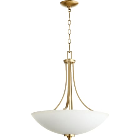 Quorum International Reyes 4 Light 19-1/2" Wide Pendant Aged Brass