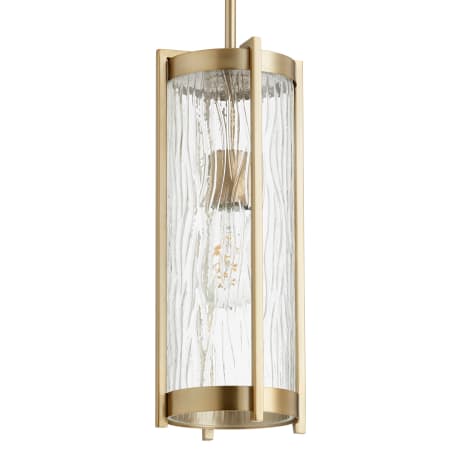 Quorum International 15" Tall Mini Pendant Aged Brass