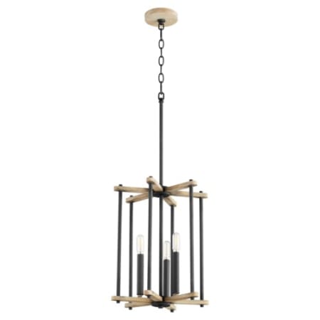 Quorum International Silva 3 Light Pendant Black / Weathered Oak