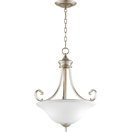 Quorum International Bryant 3 Light 18" Wide Pendant Aged Silver Leaf