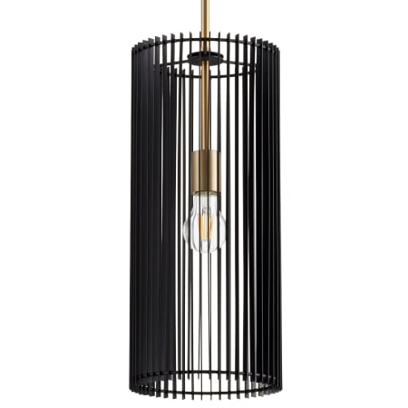 Quorum International Finura 8" Wide Mini Pendant Aged Brass