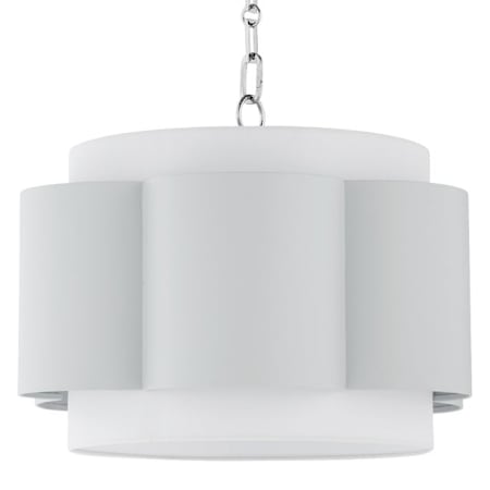 Quorum International Belinder 4 Light 22" Wide Pendant Brittany Blue / Chrome