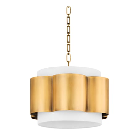 Quorum International Belinder 4 Light 22" Wide Pendant Non-Lacquered Brass