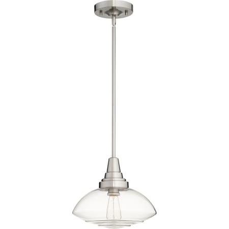 Quorum International Single Light 13" Wide Pendant Satin Nickel