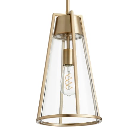 Quorum International 9" Wide Mini Pendant Aged Brass