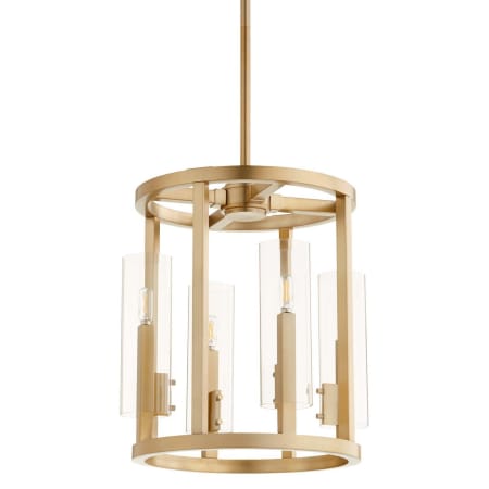 Quorum International Harbin 4 Light 19" Wide Pendant Aged Brass